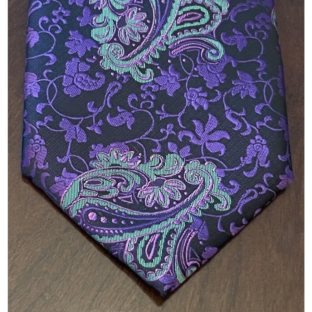 Steven By Steven Land Purple Green Hand Made 100% Microfiber Made In China